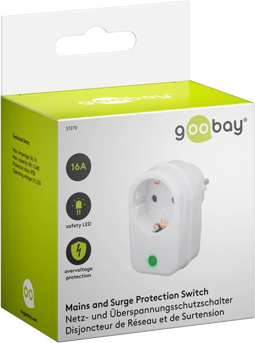 Steckdosenadapter mit Überspannungsschutz & Blitzschutz