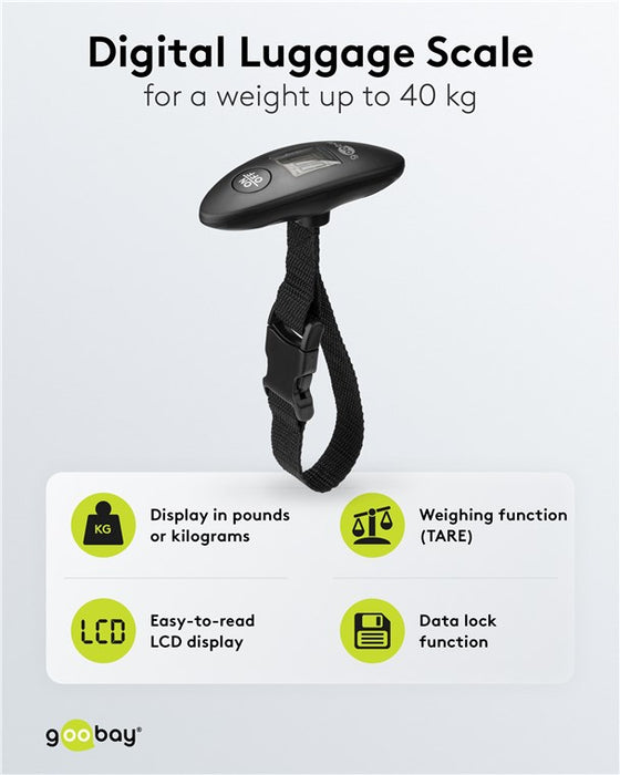 Digitale Kofferwaage Basic bis 40kg