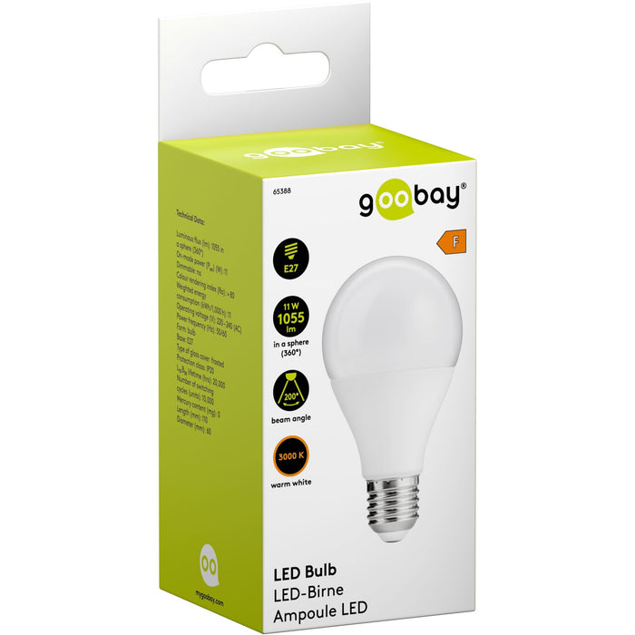 LED-E27 11W 1055lm 3000K ww goobay 200°