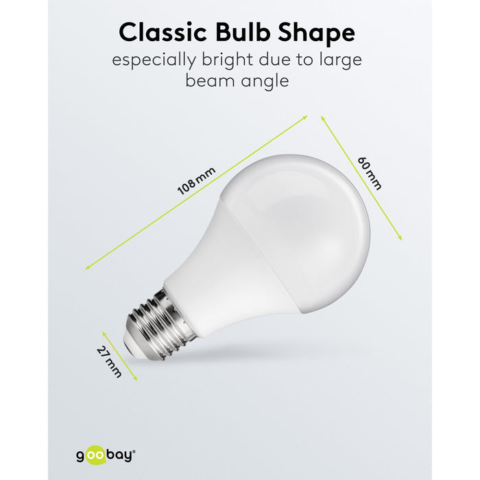 LED-E27 8,5W 806lm 3000K ww goobay 200°