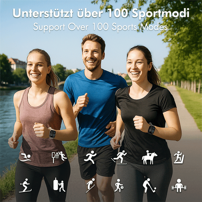 Smartwatch "Edge", 1,83" LCD-Touchscreen, BT 5.2, IP68