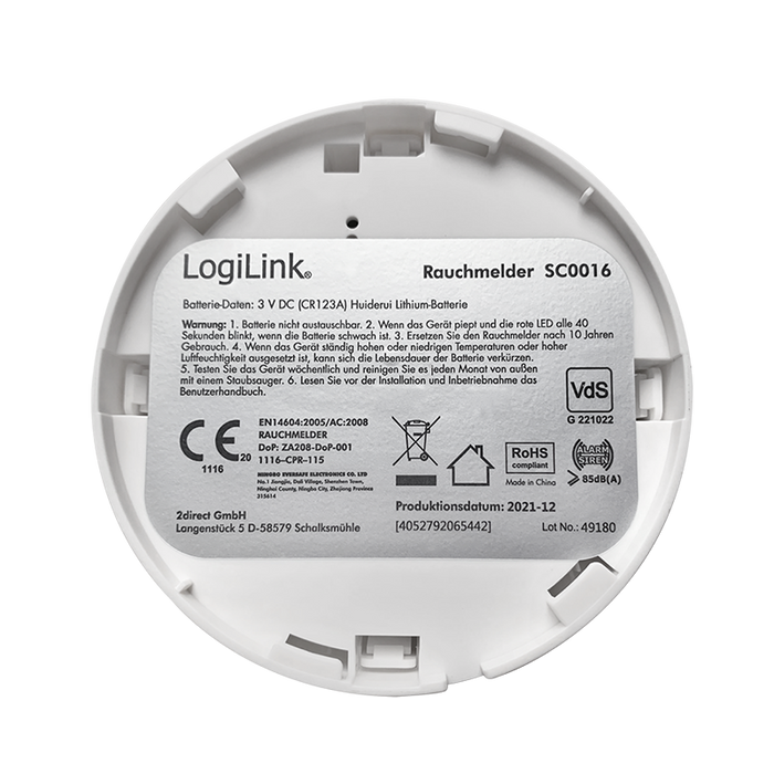 Rauchmelder integr. Batterie bis 10 J.