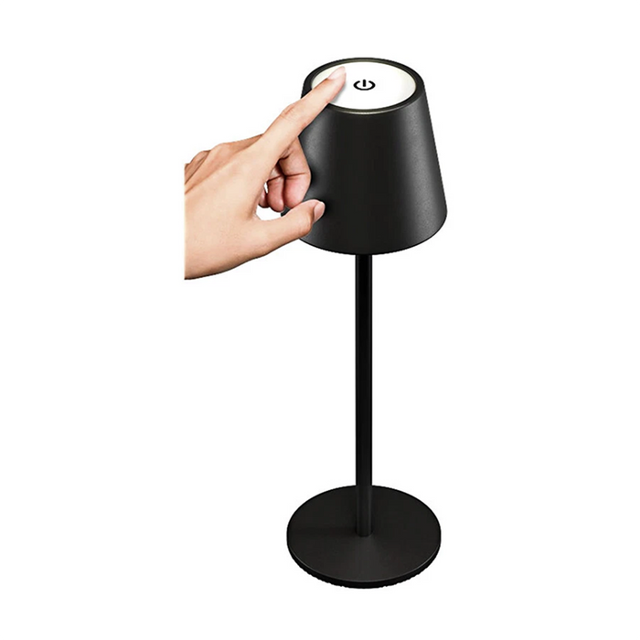 LED-Tischleuchte wamweiß Rundschirm sw