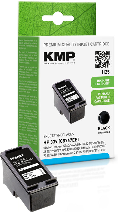 HP KMP H25 339 schwarz wiederbefüllt