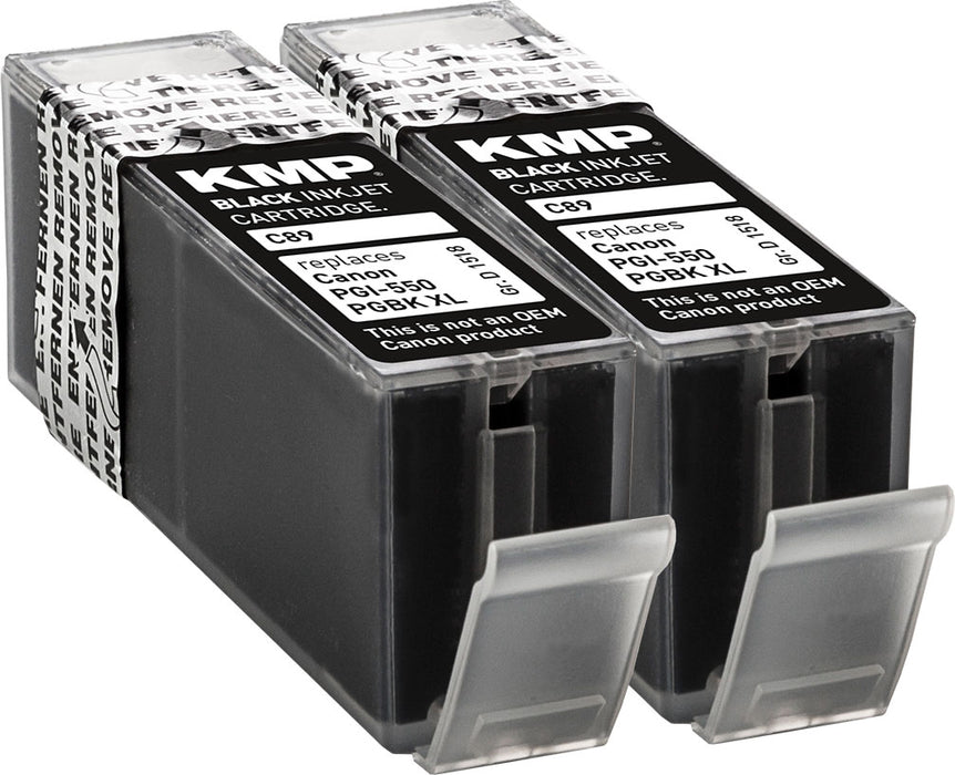 Tintenpatronen | Canon | PGI-550 XL | Schwarz | 2er Pack | KMP