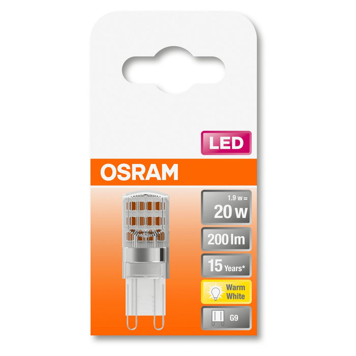 LED-G9 1.9W=20W 200lm klar 2700K OSRAM