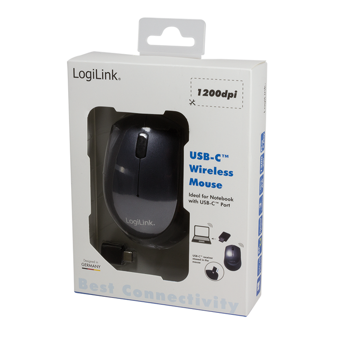 Maus Funk 1200dpi, USB-C Empfänger