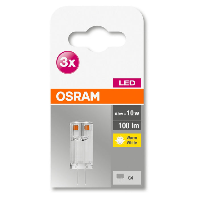 LED-G4 0,9W=10W 100lm 3er-Pack 2700K