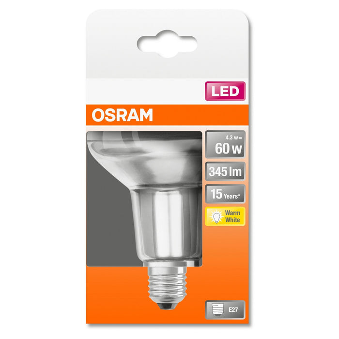 LED-E27 4,3W=60W 345lm R80 36°