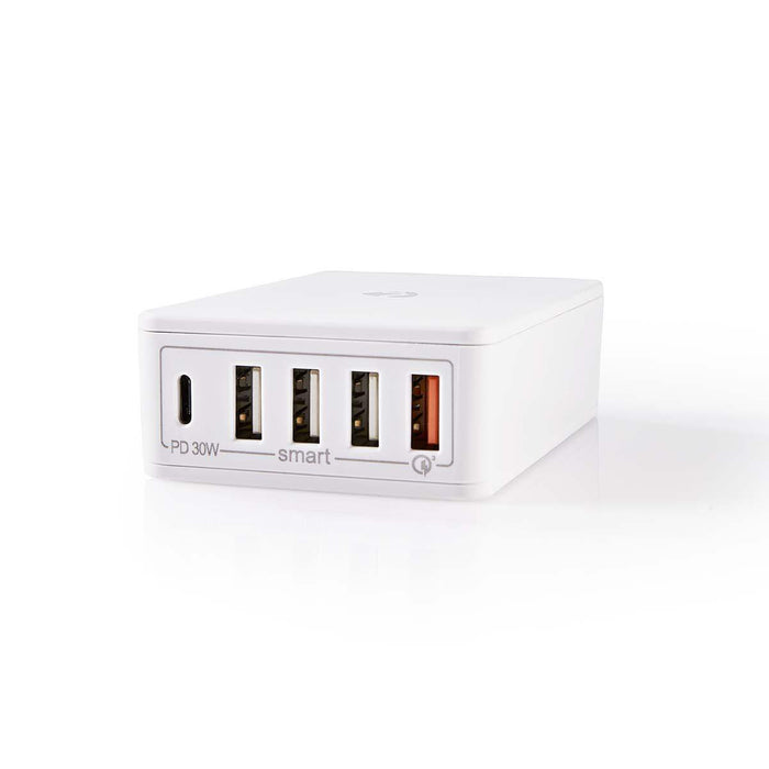 USB-C & A Netzteil 1+4 Port 63W QC NEDIS