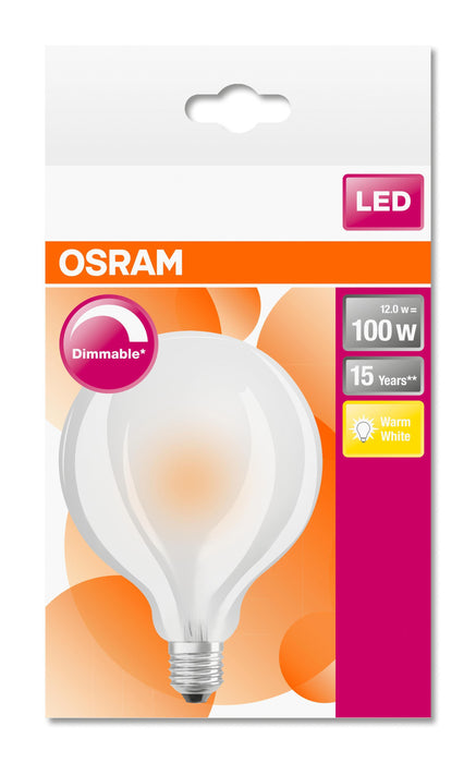 LED-E27 12W 1521lm G95 DIM matt 2700K