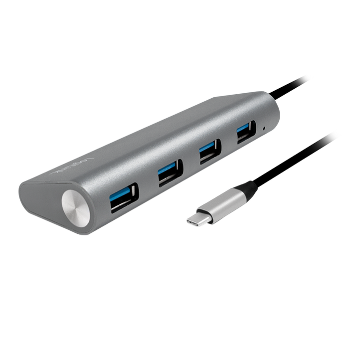 USB-C 3.2 St -> 4xUSB Hub Alu