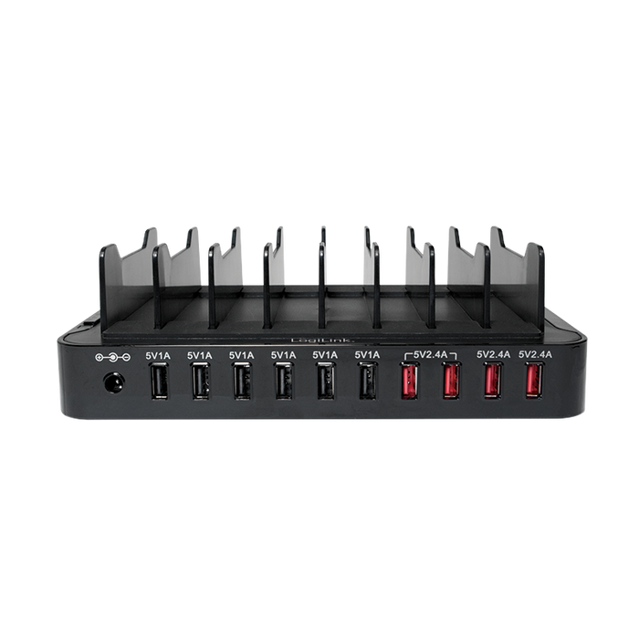 USB Ladestation, 10x USB-Ports, 66W