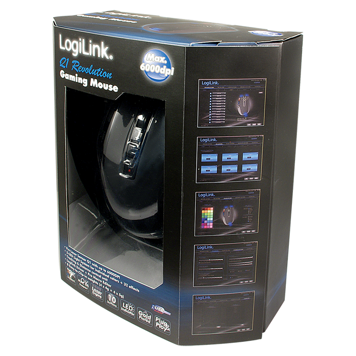 Maus Gamer 10-button, 6000dpi LogiLink