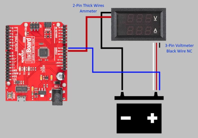 Mini Digital Voltmeter Ammeter 30V 10A