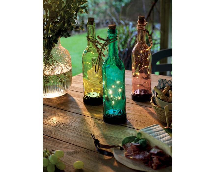 Solar LED Glasflasche