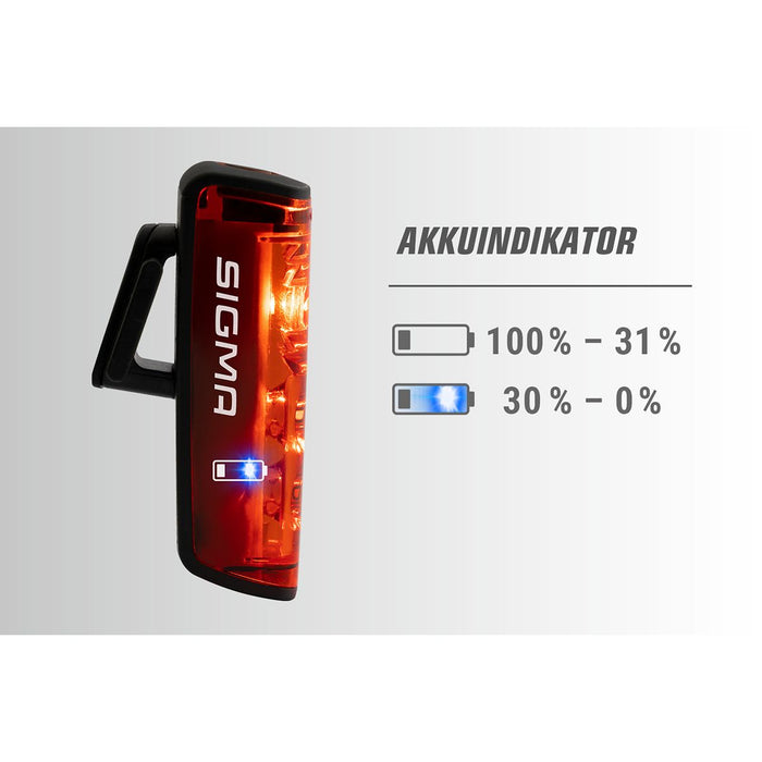 Fahrrad-Leuchtenset AURA 80 USB/BLAZE