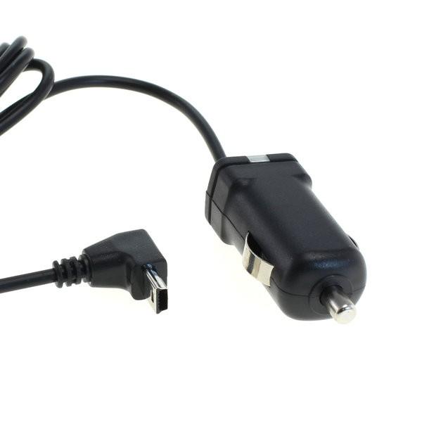 KfZ-Ladegerät Mini-USB Navi 5V 1A Winkel