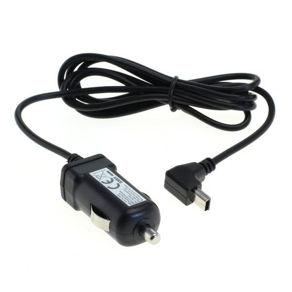 KfZ-Ladegerät Mini-USB Navi 5V 1A Winkel