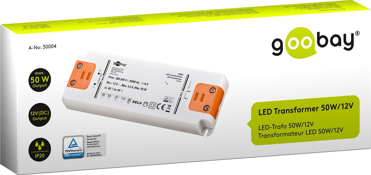 LED-Netzteil 12VDC 1-50W 4,17A IP20