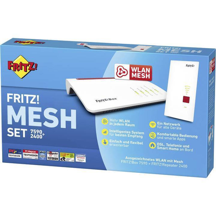 DSL-Modem AVM Fritz! Mesh Set Box 7590 + 2400 Repeater